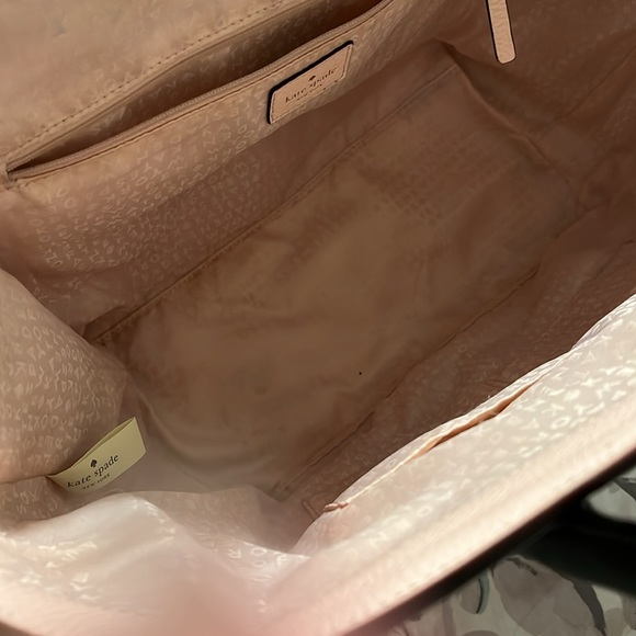 Kate spade large peachy pink and black pebbled leather tote bag - Picture 6 of 16